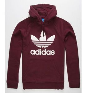 ADIDAS burgundy sweater
